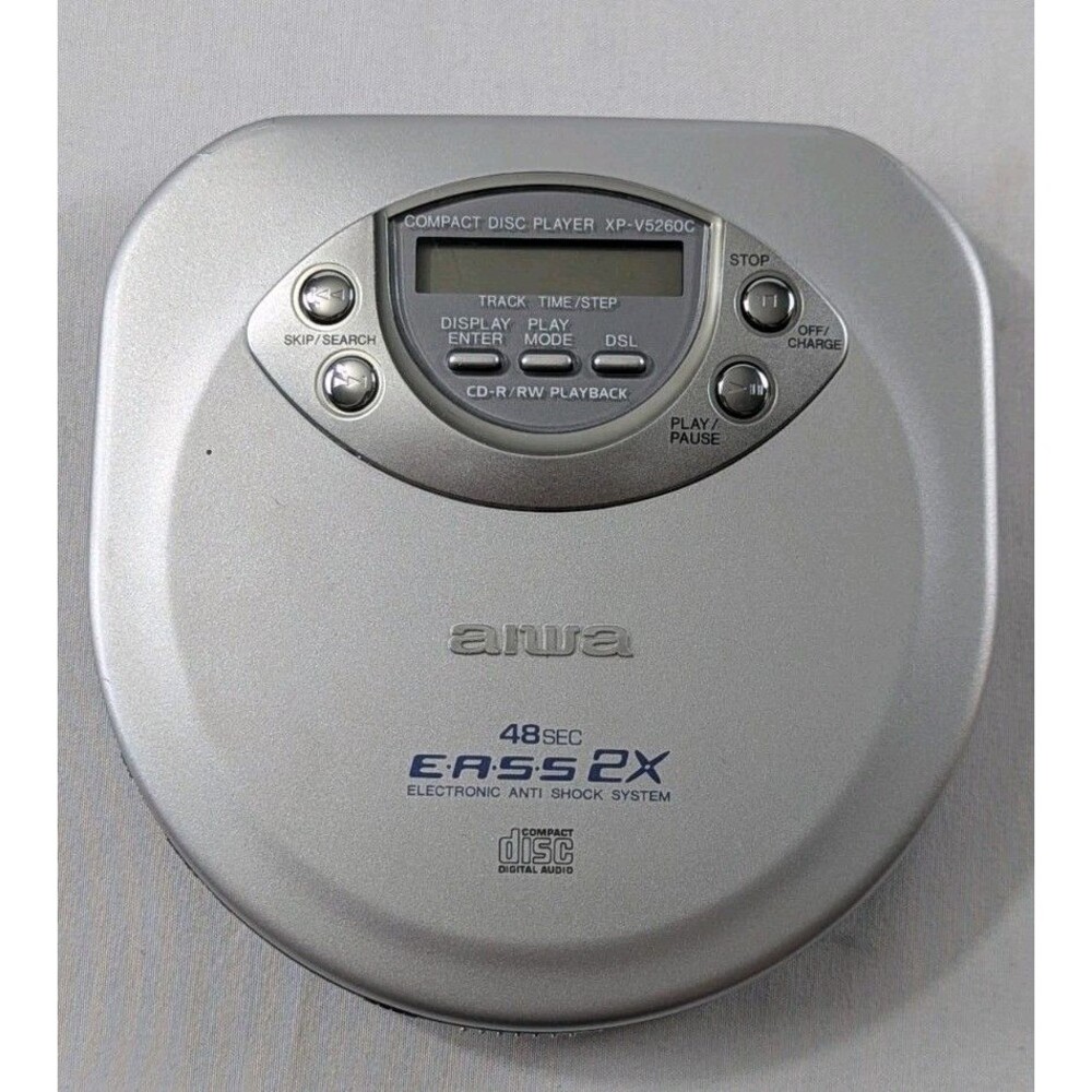 AIWA Discman CD Player 48 SEC ELECTRONIC ANTI SHOCK SYSTEM 2X MODEL# XP-V5260C